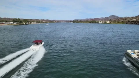 Boating On Colorado River Vídeo Stock 209297542