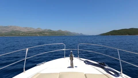 Boating on the Croatian Coast Stock Footage 161039311