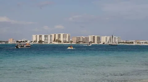 Boating Destin Condos Stock Footage 11473332