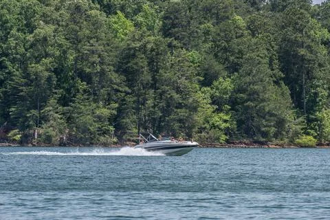 Boating fun on the lake Stock Photos