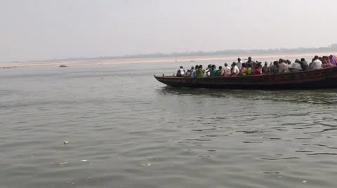 Boating in Ganga Stock-Footage 21977302