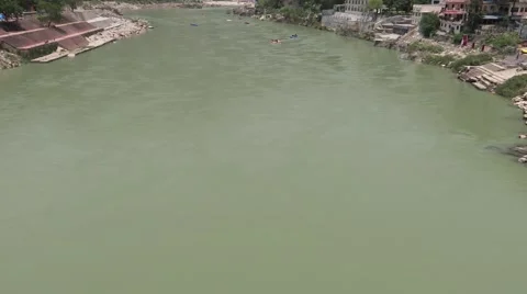 Boating in Ganga River in Rishikesh 2 Stock Footage 50207085