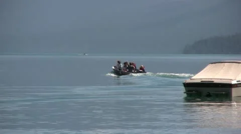 Boating in Glacier Video stock 9455406