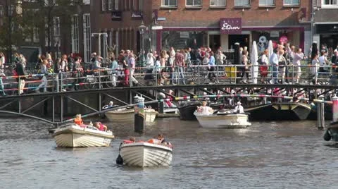 Boating in Holland Stock Footage 8917598