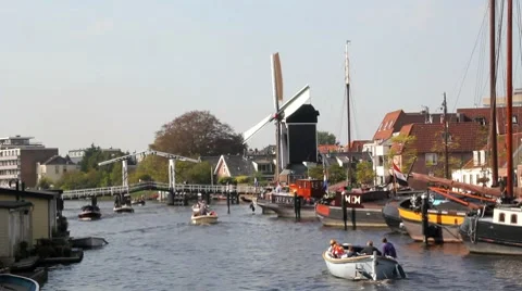 Boating in Holland Stock-Footage 8917726