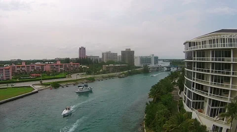 Boating inlet aerial view Stock Footage 39333189