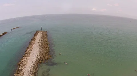 Boating inlet aerial view Stock Footage 39405532