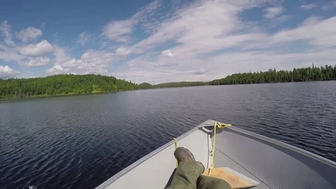 Boating on the lake Stock Footage 77807783