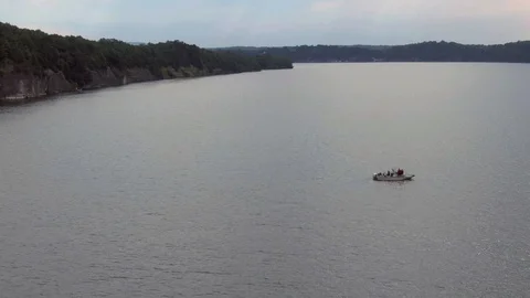Boating on the lake Stock Footage 110589355