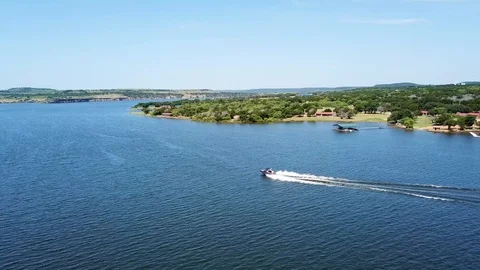 Boating at the Lake Stock Footage 114926226