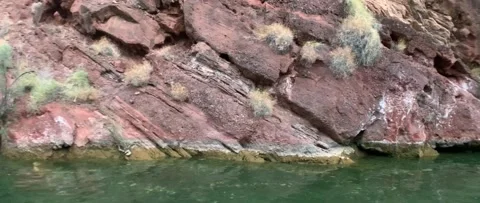 Boating on Lake Havasu in Fall Stock Footage 147759695