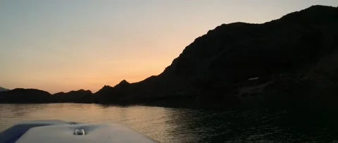 Boating on Lake Havasu in Fall Stock Footage 147759912