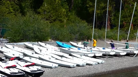 Boating on Lake Tahoe Video stock 40185286
