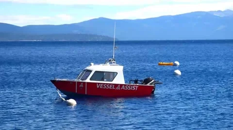 Boating on Lake Tahoe Video stock 40185377