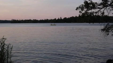Boating on lake timelapse Stock Footage 64983133