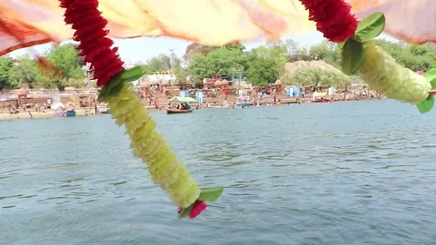 Boating in Narmada River Video stock 75170515