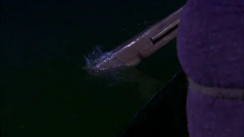 Boating at night Stock Footage 235267387