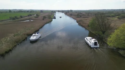 Boating on the Norfolk broads Stock Footage 241250362