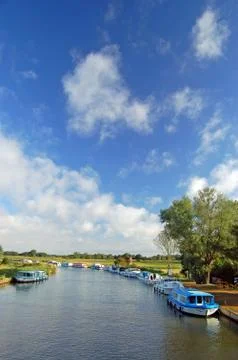 Boating in Norfolk Foto stock