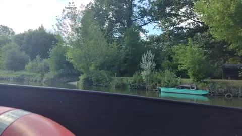 Boating on the river Stock Footage 247390288