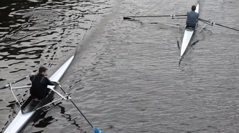 BOATING, ROWING TEAM Stock Footage 56074588