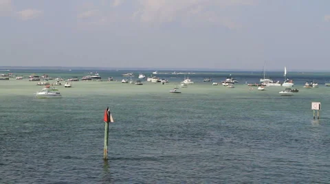 Boating In The Shallows Stock Footage 2678060