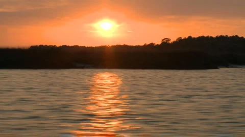 Boating sunset 01 HD Stock Footage 5501216