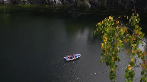 Boating Through Nature’s Frame Stock Footage 257444661