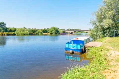 Boating on the Trent Stockfoto's