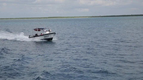 Boating in Tropical Waters Stock Footage 88967014