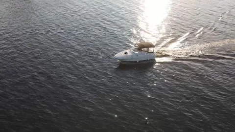 Boating on valley Lake Video stock 273698479