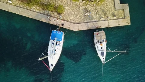Boats from above Stock Footage 86798320