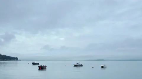 Boats at anchor Stock Footage 54619322