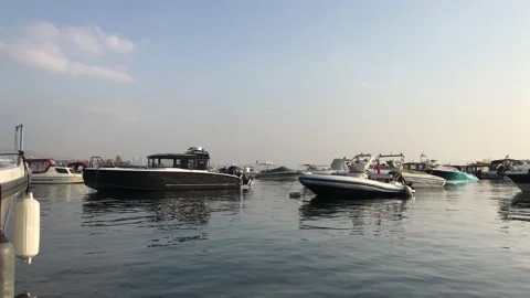 Boats anchored on the beach Video stock 144341589