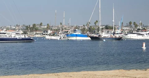 Boats Anchored Stock Footage 102246312