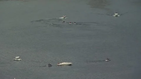 Boats and Jetskis at the Hoover Dam Stock Footage