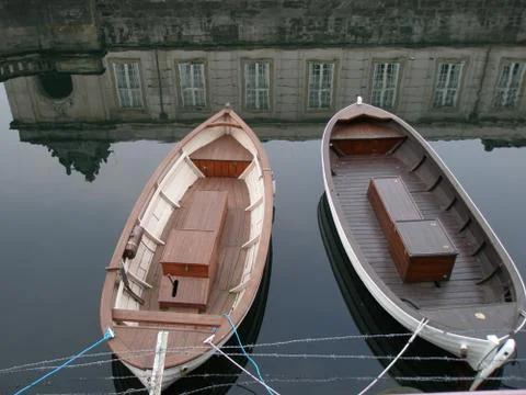 Boats and a Reflection 写真素材