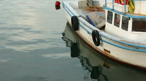 Boats and reflections on the sea, Stock Footage 55211874
