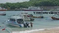 Boats and seascape in tourism location diving paradise Bali Padang Bai 4k or 4k+ Resolution