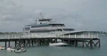 Boats and seascape in tourism location water sports paradise Bali Benoa beach 4k or 4k+ Resolution