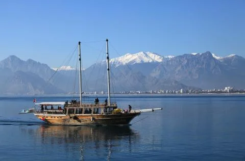Boats in Antalya Stock Photos