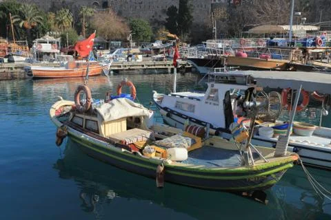 Boats in Antalya Stock Photos