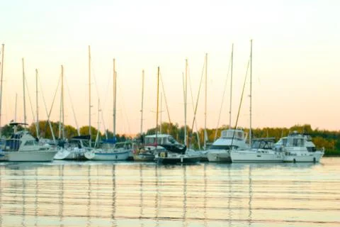 Boats Background light Stock Photos