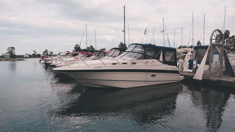 Boats - Barrie Marina | Barrie Waterfront Stock Footage