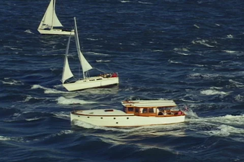 Boats on bay 2 Stock Footage 490682