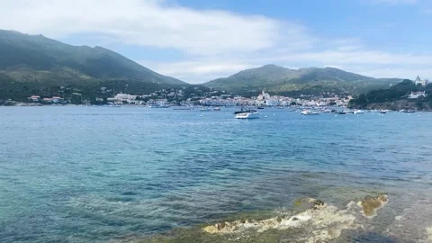 Boats in bay of Cadaques Stock-Footage 279827800