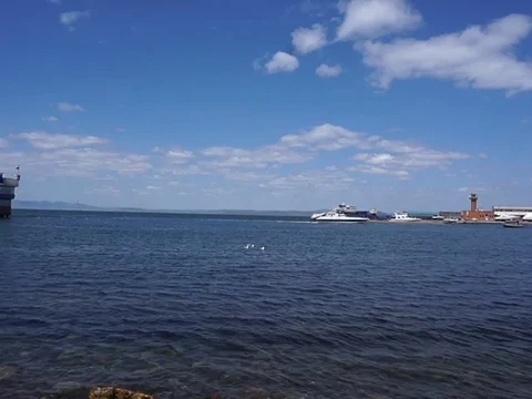 Boats in the bay Vídeo Stock 75782260