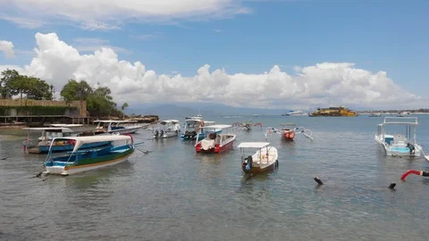 Boats In The Bay Stock Footage 126920844