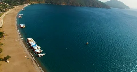 Boats in the Bay Stock Footage 130599942