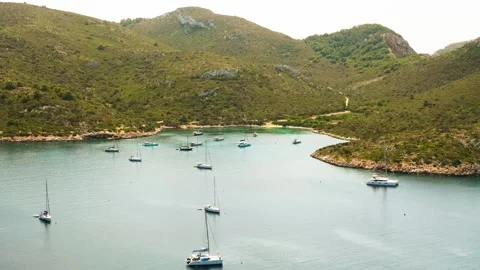 Boats in a bay Stock Footage 131346519